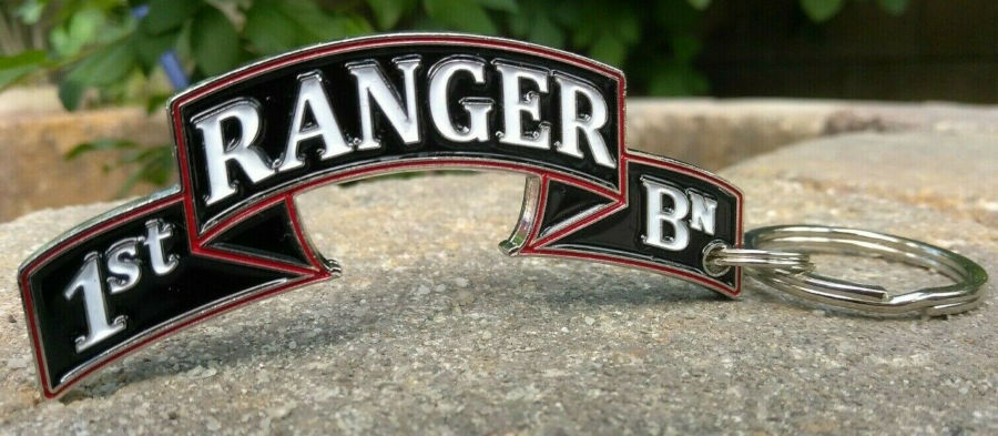us army 1st ranger battalion keychain